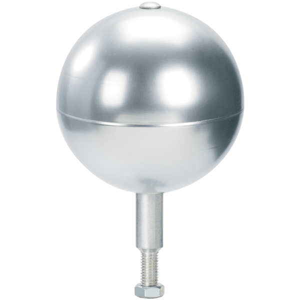 Global Flags Unlimited Aluminum Ball HD Anodized Clear - 5" 0.5" - 13NC 205749